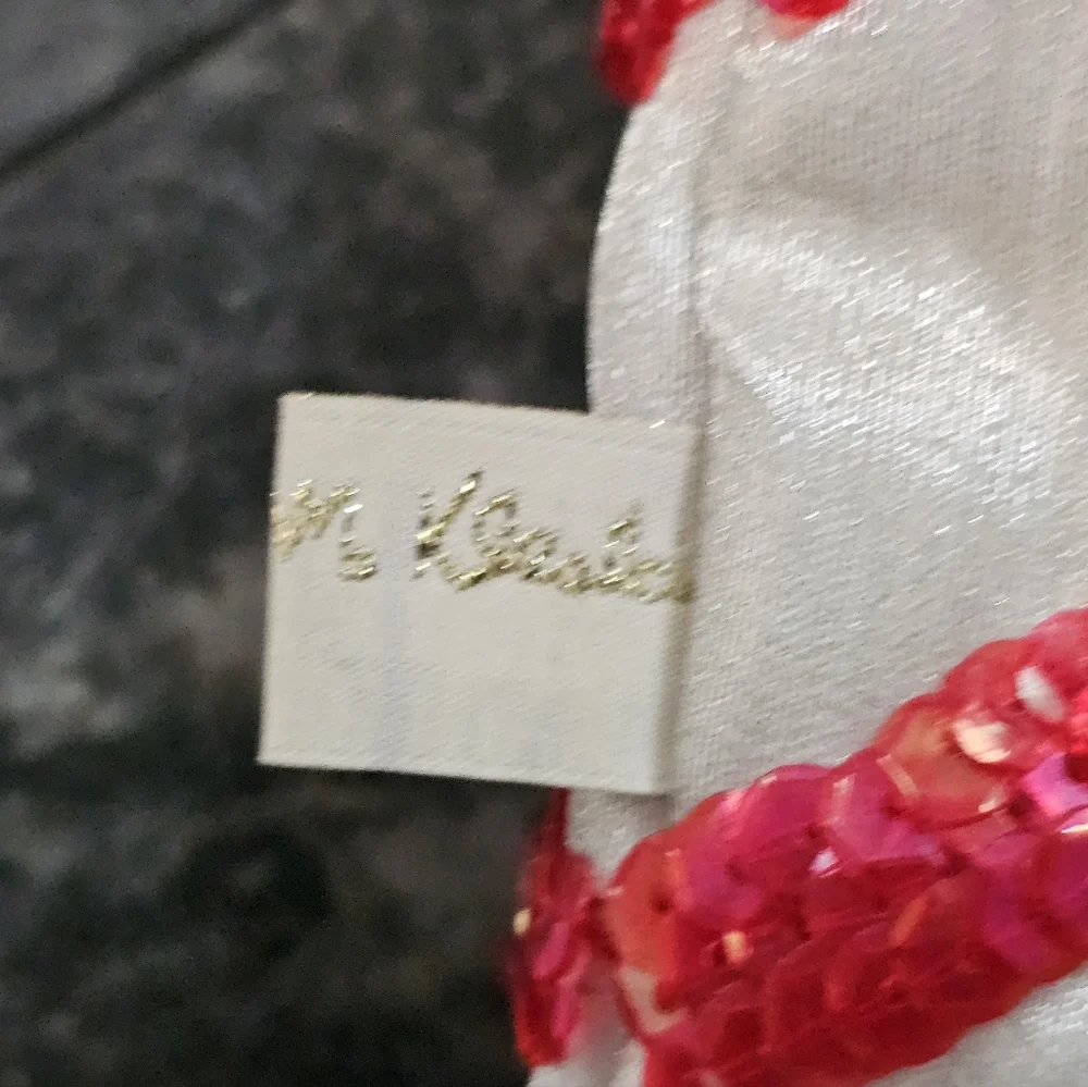 Wayne‎ M Kleski Beaded Large Christmas Jester Elf Bell Stocking 25